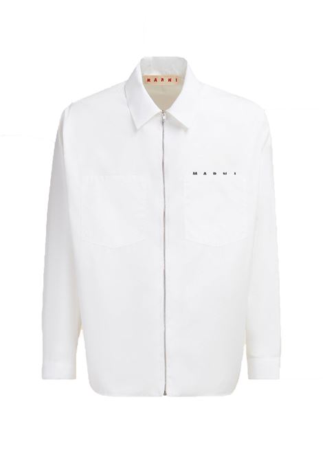 zip shirt man white MARNI | CUMU0297P0 USCT88LOW1